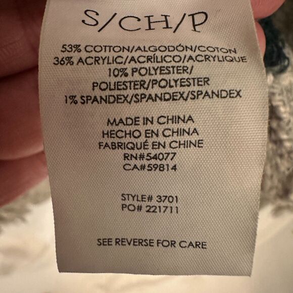 Cabi Grey, Gold + Black Aztec Waterfall Open Cardigan with Fringe Pockets Size S - Picture 4 of 8